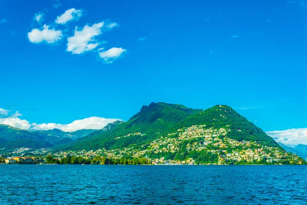 Del Lugano Ligger Monte Bre Schweiz — Stockfoto