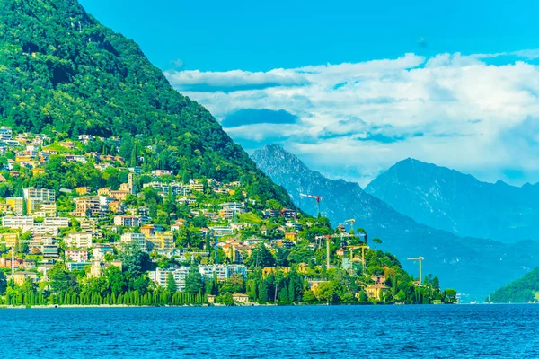 Lugano Monte Bre Switzerlan Üzerinde Yer Alan Bir Parçası — Stok fotoğraf