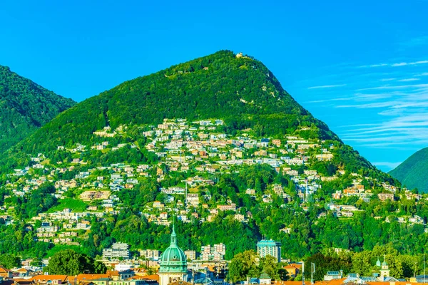 Parte Lugano Situada Monte Bre Suiza — Foto de Stock