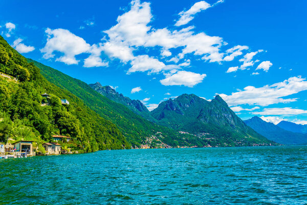 Lugano lake in Switzerlan