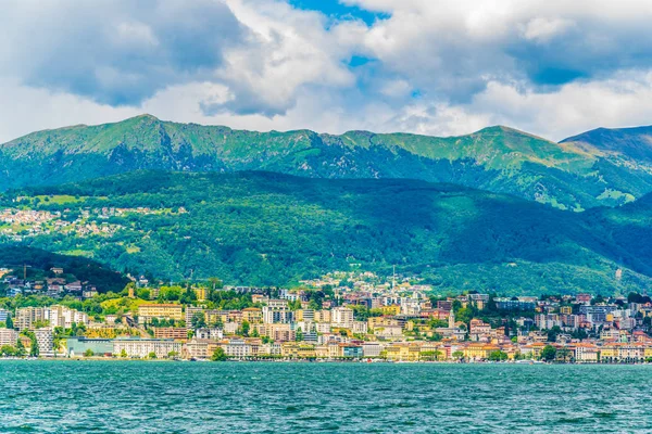 Città Vecchia Lugano Fronte Lago Lugano Svizzera — Foto Stock