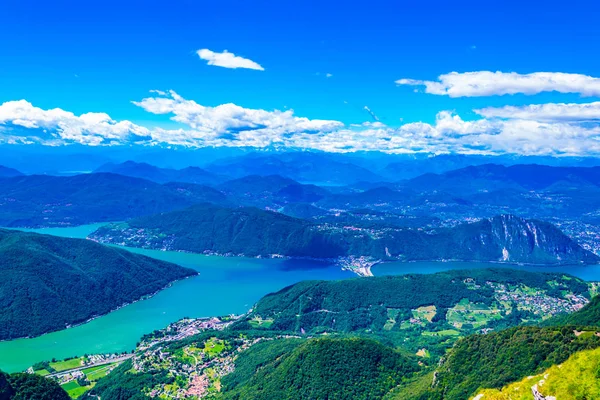 Marrogia Dorf Und Brücke Über Den Luganersee Der Schweiz — Stockfoto