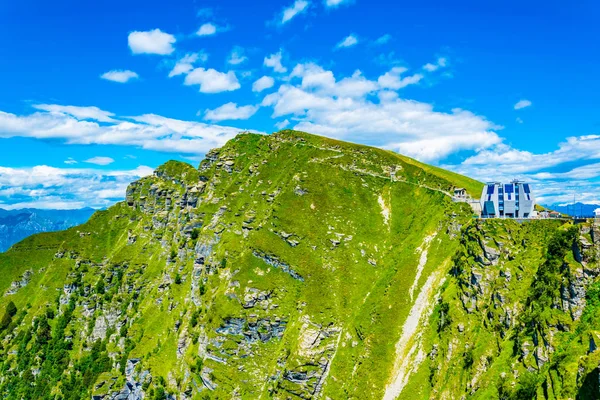 Building designed by Mario Botta on top of Monte Generoso, Switzerlan