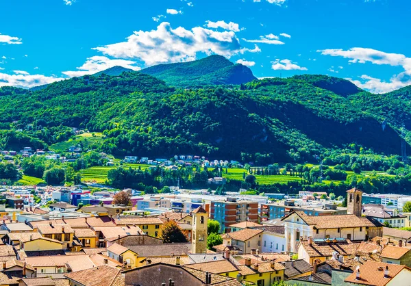 Vue Aérienne Ville Mendrisio Suisse — Photo