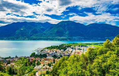 Locarno, Switzerlan havadan görünümü