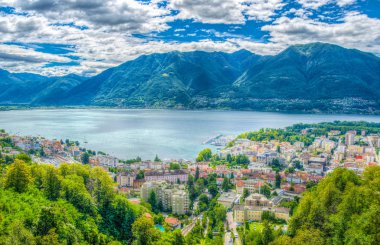 Locarno, Switzerlan havadan görünümü