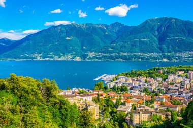 Locarno, Switzerlan havadan görünümü