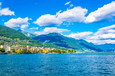 Lakeside görünümü Locarno, Switzerlan