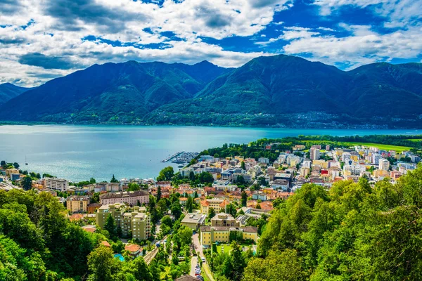 Luftaufnahme Von Locarno Schweiz — Stockfoto