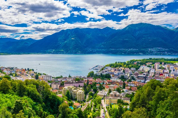 Vista Aérea Locarno Suiza — Foto de Stock