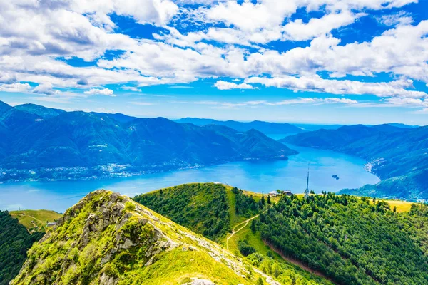 Luftaufnahme Von Locarno Und Lago Maggiore Der Schweiz — Stockfoto