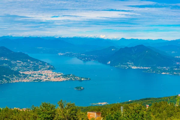 Aerial View Lago Maggiore Mottarone Mountain Ital — Stock Photo, Image