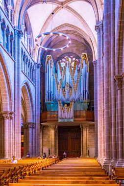 Cenevre, İsviçre, 21 Temmuz 2017: İç ot Saint Pierre Cenevre, Switzerlan Katedrali