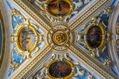 Locarno, İsviçre, 26 Temmuz 2017: İç in Santuario della Madonna del Sasso Locarno, Switzerlan