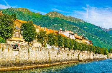 Cannobio, İtalya, Temmuz 27, Cannobio, Ital 2017:Lakeside görünümünü