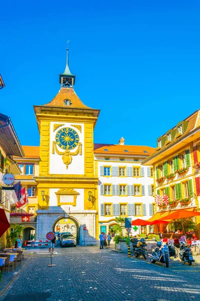 Murten Suisse Juillet 2017 Les Touristes Promènent Dans Centre Historique — Photo