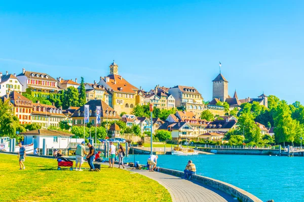 Мюртен Швейцария Июля 2017 Вид Исторический Город Муртен Герлане — стоковое фото