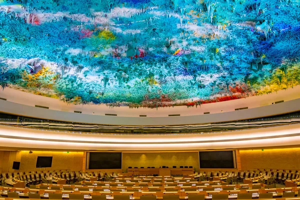 Geneva Suíça Julho 2017 Salão Reuniões Palácio Das Nações Sede — Fotografia de Stock