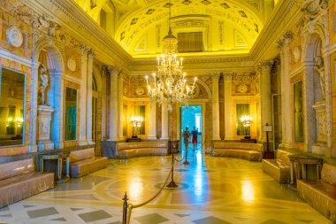 Isola Bella, İtalya, 27 Temmuz 2017: Isola Bella, Ital Borromeo sarayının içinin