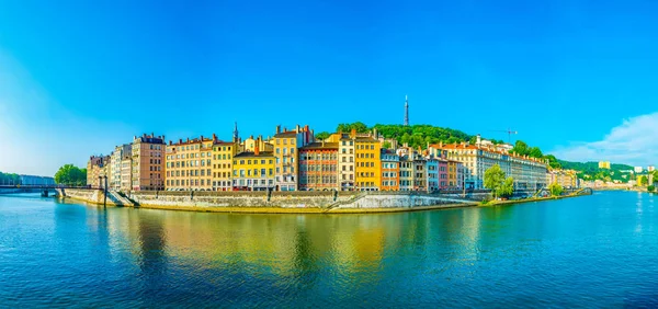 Lyon France July 2017 Riverside Saone River Lyon Sunny Summer — Stock Photo, Image