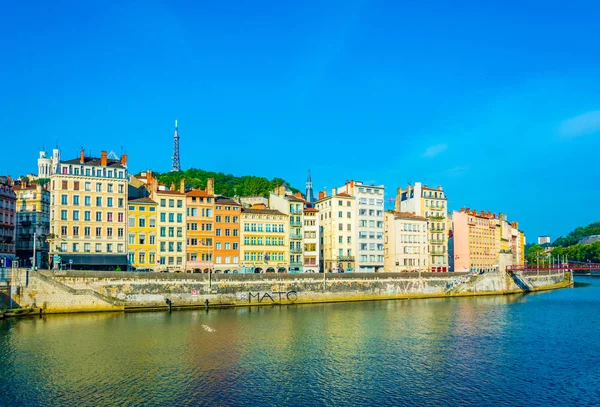 Lyon França Julho 2017 Ribeira Rio Saone Lyon Durante Dia — Fotografia de Stock