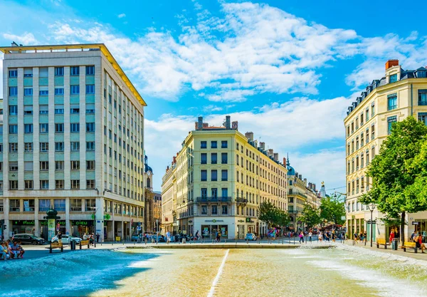 Lyon França Julho 2017 Place Republique Centro Histórico Lyon Dominado — Fotografia de Stock