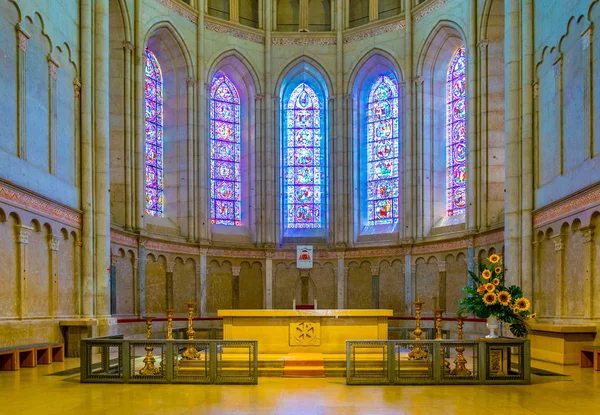 Lyon Frankrike Juli 2017 Interiör Katedralen Saint Jean Baptist Lyon — Stockfoto
