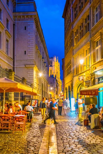 Lyon Francia Julio 2017 Gente Está Paseando Por Casco Antiguo — Foto de Stock