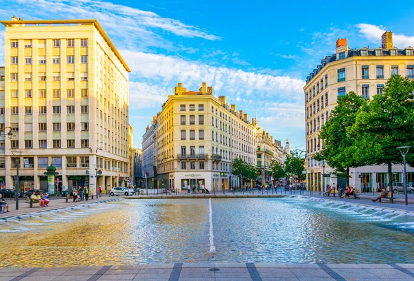 Lyon França Julho 2017 Place Republique Centro Histórico Lyon Dominado — Fotografia de Stock