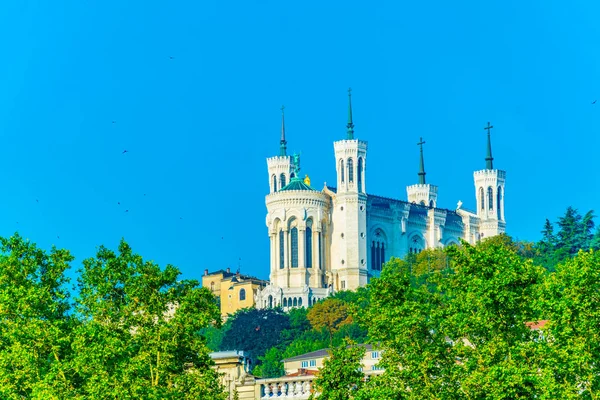 Basilique Notre Dame Fourviere Francuskim Mieście Lyo — Zdjęcie stockowe