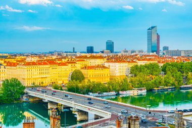 Lyon Part Dieu Ticaret Merkezi Frangı hakim havadan görünümü