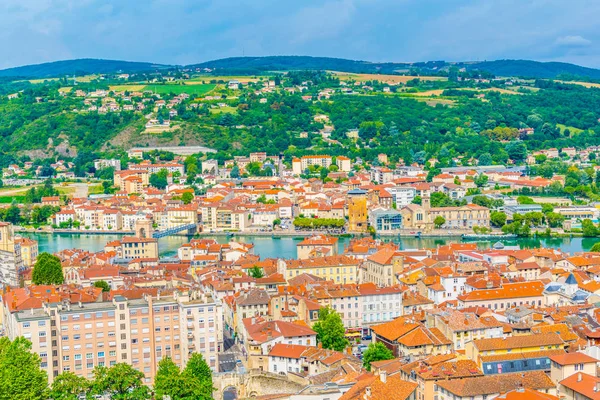 Vista Aérea Cidade Francesa Vienn — Fotografia de Stock