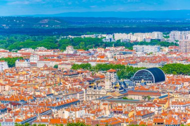 Ulusal opera ve Belediye Binası, Frangı hakim Lyon havadan görünümü