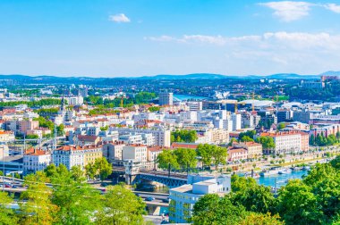 Rhone ve Saone Lyon, Frangı izdiham havadan görünümü