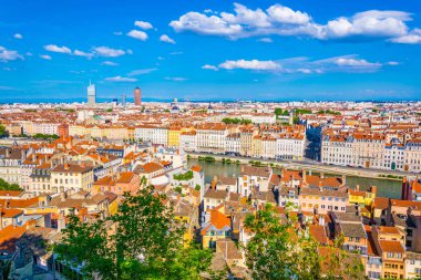 Lyon Part Dieu Ticaret Merkezi Frangı hakim havadan görünümü