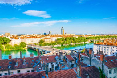 Lyon Part Dieu Ticaret Merkezi Frangı hakim havadan görünümü