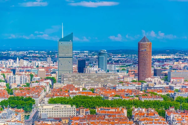 Veduta Aerea Lione Dominata Dal Centro Commerciale Part Dieu Franc — Foto Stock