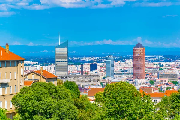 Lyon Part Dieu Ticaret Merkezi Frangı hakim havadan görünümü