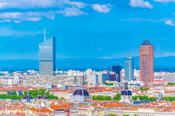 Veduta Aerea Lione Dominata Dal Centro Commerciale Part Dieu Franc — Foto Stock