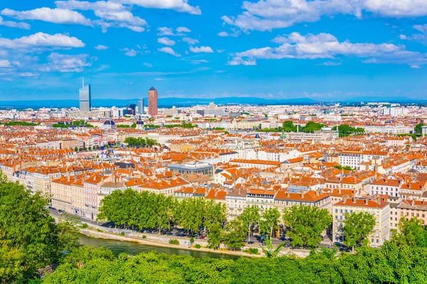 Lyon Part Dieu Ticaret Merkezi Frangı hakim havadan görünümü