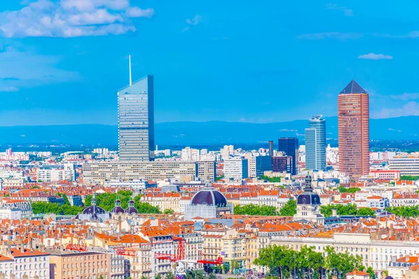 Lyon Part Dieu Ticaret Merkezi Frangı hakim havadan görünümü