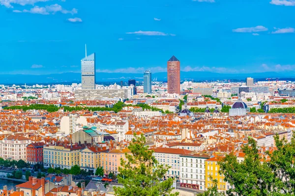 Lyon Part Dieu Ticaret Merkezi Frangı hakim havadan görünümü