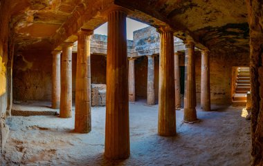 Paphos, Cypru üzerinde kings nekropol mezarlar iç