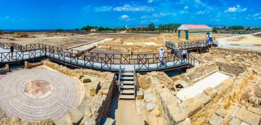 Paphos arkeolojik Park Cypru üzerinde