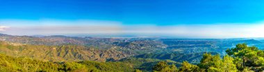 Limasol Cypru dağda troodos üzerinden doğru görüntülemek