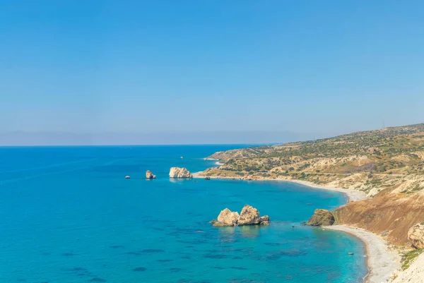 Petra Tou Romiou Yazık Aphordite Cypru Daki Kayası — Stok fotoğraf