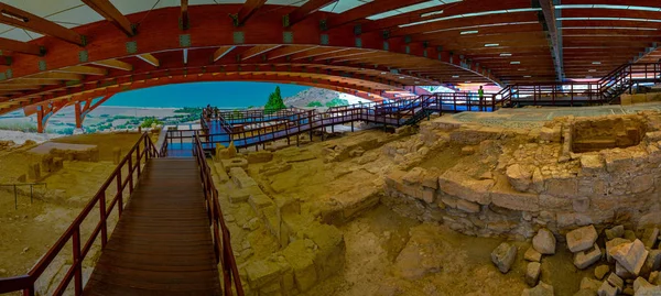 Ruins Ancient House Beautiful Floor Mosaics Ancient Kourion Cypru — Stock Photo, Image