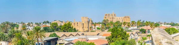 Vista Aérea Famagusta Dominada Pela Mesquita Lala Mustafa Pasa Igreja — Fotografia de Stock