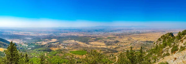 Flygfoto Över Nicosia Lefkosa Buffavento Slottet Cypern — Stockfoto