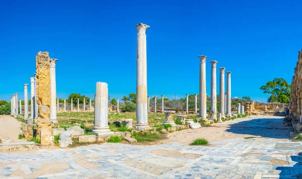 Romjai Ősi Salamis Régészeti Helyszín Famagusta Cypru Közelében — Stock Fotó